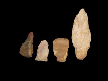 Lot of 4 Pts- Adena, Drill, Blunt, and Breckenridge, found in Illinois