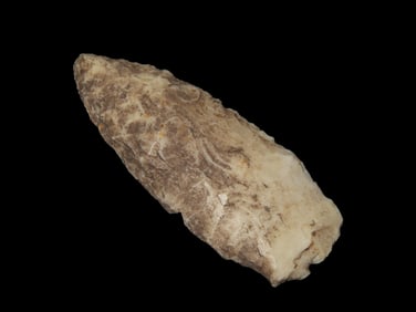 2 3/4" Creek Stained Karnak Blade, Native American Arrowhead