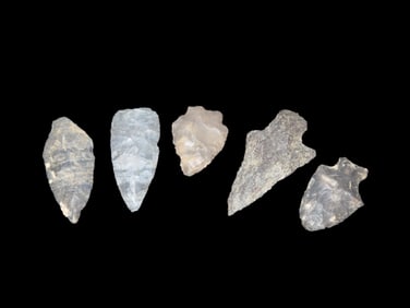 Group of Native American Arrowheads