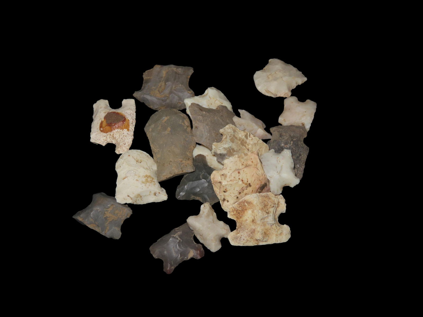 Lot of Native American Blunt Thumb Scrapers (1 of 4)