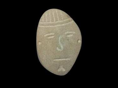2 1/4" Sandstone Head Amulet