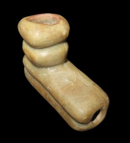 3 3/4" x 2 3/4" x 1 1/4" Fluted Elbow Pipe