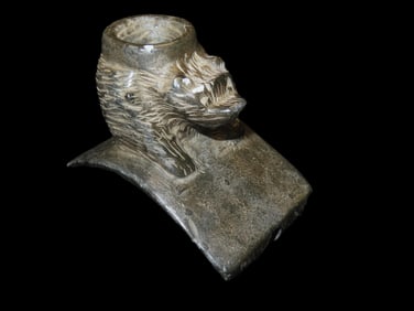 3 3/4" x 2 1/2" x 2 1/2" Hopewell Zoomorphic Animal Effigy Raccoon Platform Pipe