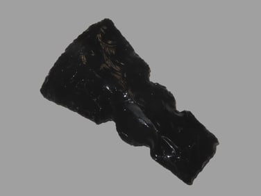 4 3/4" x 2 5/8" x  1/4" Obsidian Effigy Mace