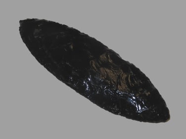 8 7/8" x 2 5/8" Bi-pointed Blade Obsidian