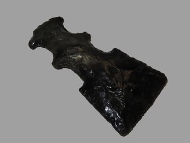 6 3/4" x 3 3/4" Obsidian Effigy Mace
