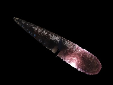 6 1/4" c 1 1/4" Mahogany Obsidian Blade