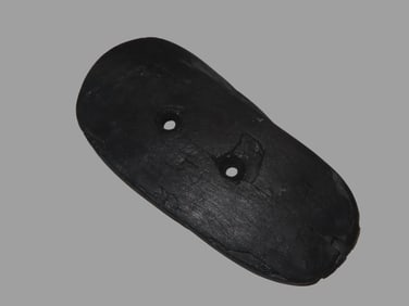 3 3/4" x 1 3/4" Cannel Coal Gorget