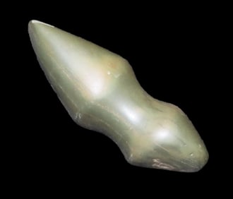 3" x 1" x 1" Miniature Hematite 3/4" Grooved Axe