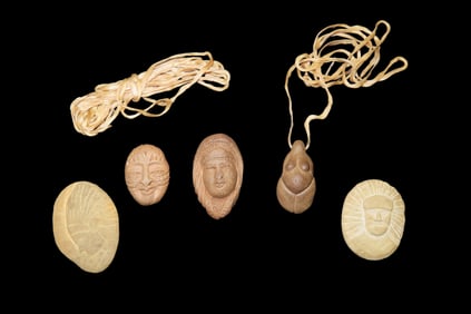 Group of Contemporary/Modern Face Amulets