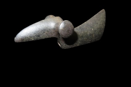 5" x 1 1/2" Popeyed Birdstone, Slate / Black Hardstone