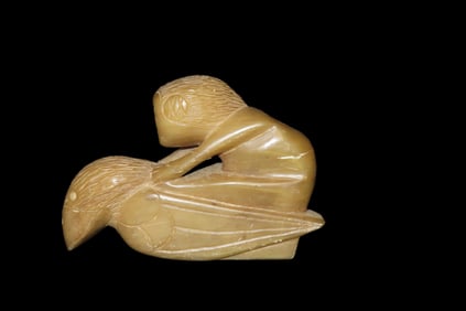 5 1/2" x 3 7/8" Human Riding Bird Pipe