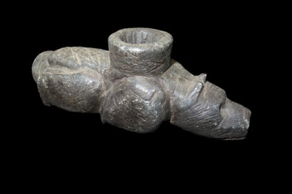 5 5/8" x 2 1/8" Steatite Bird Pipe