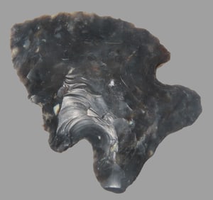 2" Coshocton Thebes, Wood Co OH Serrated, Beveled Ex Greg Shipley 1989 Ex Walters Ex Jim Lee