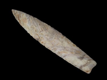 4 13/16" X 1 1/16" Agate Basin, Mozarkite, Stermer COA, EX Steve McCabe Collection, Milan, Sullivan