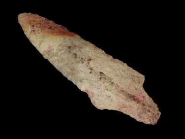 4 3/4" X 1 1/2" Burlington Chert, Dickson, Stermer COA, EX Bud Goodwin Collection, Found in the area