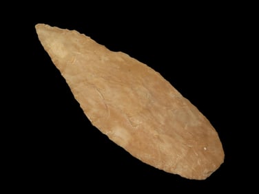 3 5/8" X 1 5/16" Archaic Knife - Preform, Tan ft. Payne Chert, Jerry Dickey COA, Found by Al Bagget,