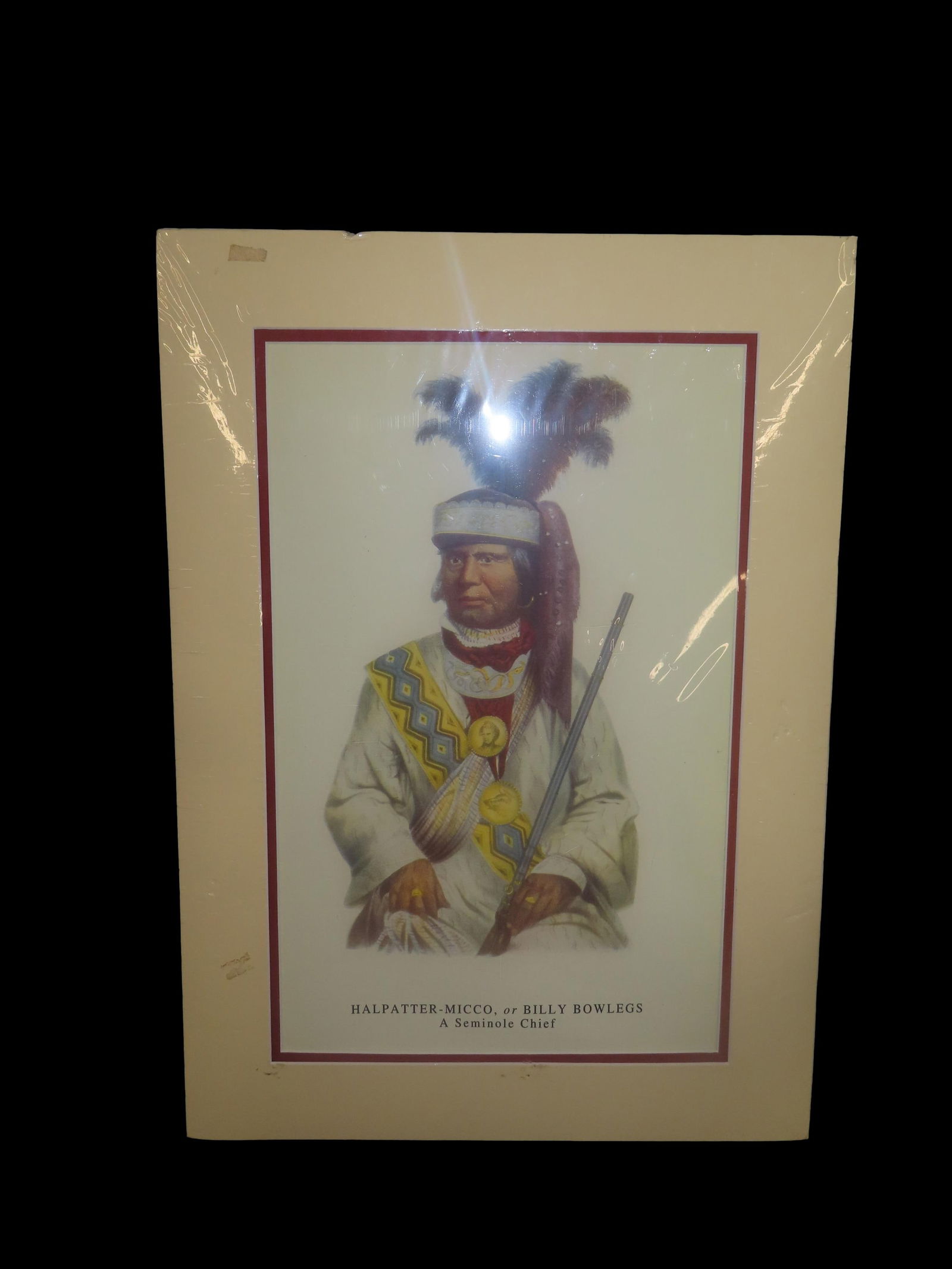 Matted Lithograph- "Halpatter-Micco or Billy Bowlegs: A Seminole Chief" (1 of 5)