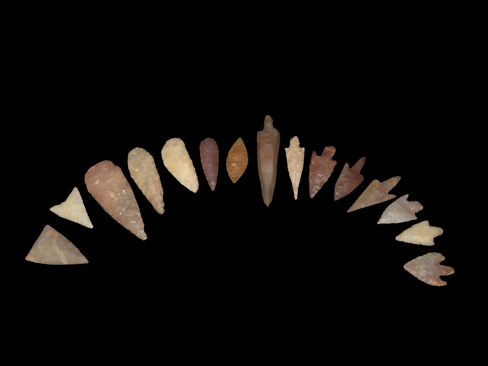 Saharan Neolithic Sahara Desert 4000-6000 Years BP, 15 Arrowheads: Saharan Neolithic Sahara Desert 4000-6000 Years BP, 15 Arrowheads