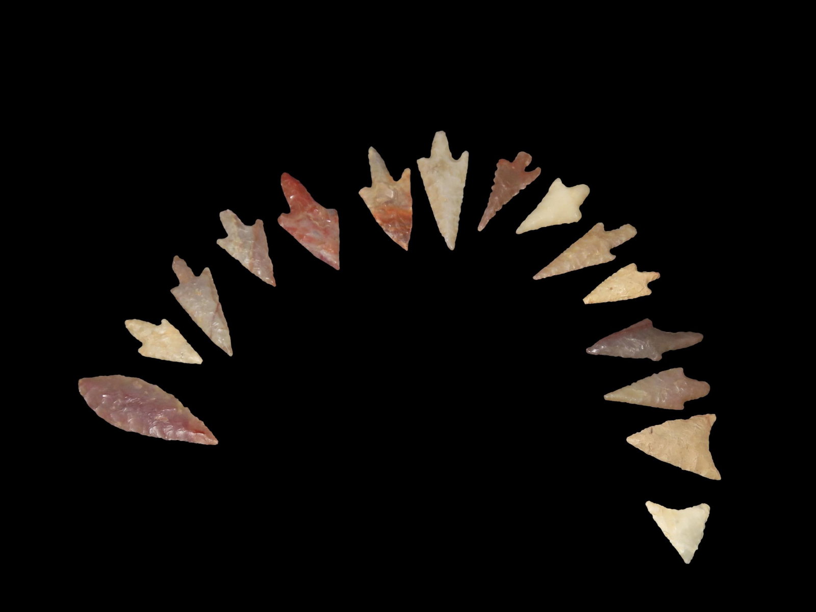 Saharan Neolithic Sahara Desert 4000-6000 Years BP, 15 Arrowheads: Saharan Neolithic Sahara Desert 4000-6000 Years BP, 15 Arrowheads