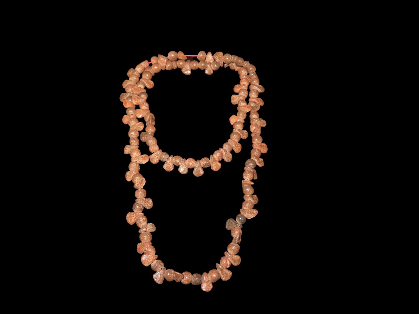 28" Pre Columbian Pottery Effigy Necklace, Southern Mexico: 28" Pre Columbian Pottery Effigy Necklace, Southern Mexico