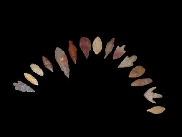 Saharan Neolithic Sahara Desert 4000-6000 Years BP, 15 Arrowheads