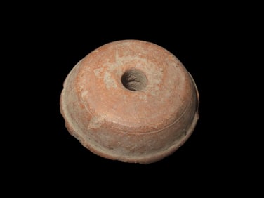 2 1/4" Pottery Bead Pre Columbian Bead, Nicely Made, Maya Culture, 2000 BC- 1697AD, Found in Belize