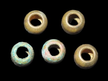 Authentic Set of Iroquois Copper Beads From a Historic Breast Plate