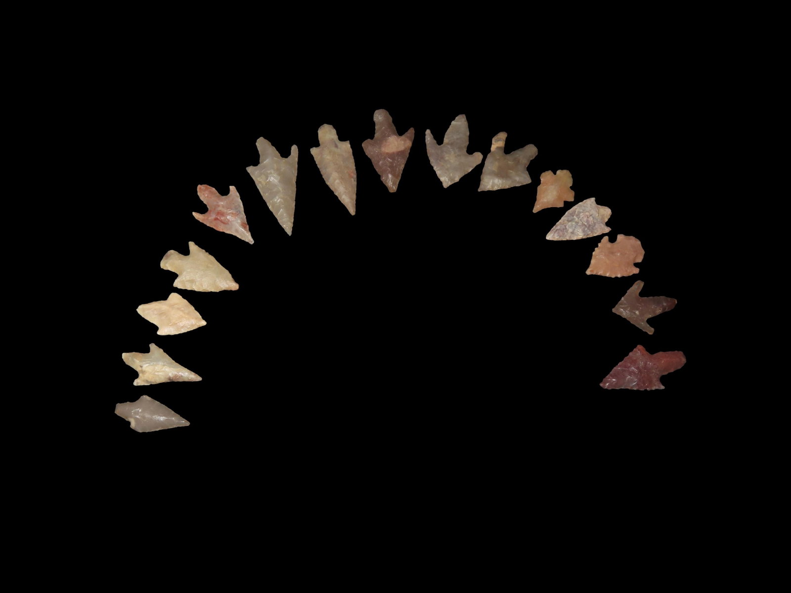 Saharan Neolithic Sahara Desert 4000-6000 Years BP, 15 Arrowheads: Saharan Neolithic Sahara Desert 4000-6000 Years BP, 15 Arrowheads