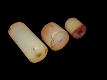 Set of 3 Pre Columbian Agate Beads, South America