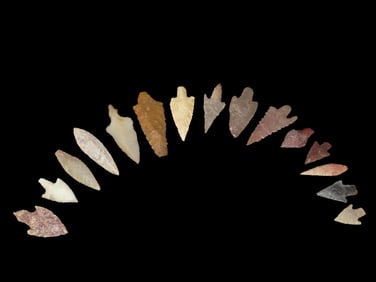 Saharan Neolithic Sahara Desert 4000-6000 Years BP, 15 Arrowheads