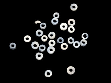 Set of Authentic Beads Found in Northern California, Neat Pipestone Style Material