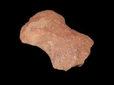 3" Red Quartz Flaked Axe, 400-600 A.D., Miller County AR, Caddo Trading Card Authenticity Card