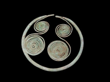 2 5/8" X 2 5/8" Nose Ring, Copper, Motley COA, Leithoff COA, South America