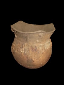Mississippian Pottery Vessel, Great Condition, Highly Decorated