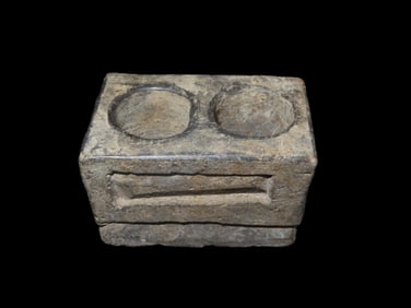 2" Pre Columbian Peruvian Offering Vessel, Dual Cavity, Peru, South American