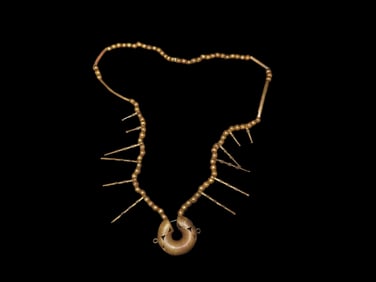 24" Long, Pre Columbian Necklace, Copper, Brazil