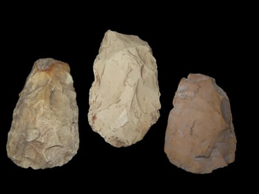 3 Flint Celts, Ex Lyman Hussey, Kentucky/Illinois