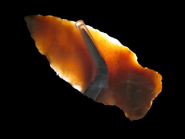 2 1/8" Great Translucent Carter Point, Ex Jim Lee Collection, Reviewed and Approved Authentic by