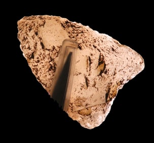 1 1/8" Fluted Clovis, Paleo, Crystal Quartz, NJ