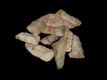 Collection of 10 Clear Fork Gouges, Longest is 4", All Found in MO