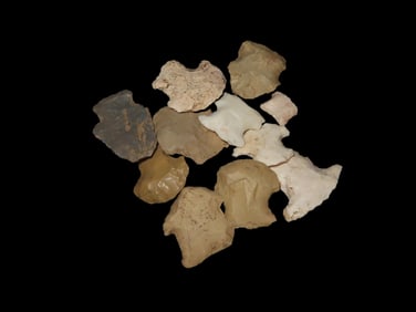 Selection of 10 Blunt Stunner Arrowheads, EX Randall Kimbrell, Jackson Co., IL