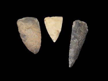 Set of Paleo Early Triangular Points, Bell/Surr County, TX, 9000-7000 BP