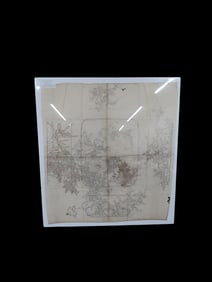 23" X 21" Original Japanese Art Depicting Wonderful Floral Scenery, EX Richard Lane Collection,