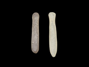 Neolithic NW Sahara Crystal Quartz Ear Nose Plugs, 3500 Years Old
