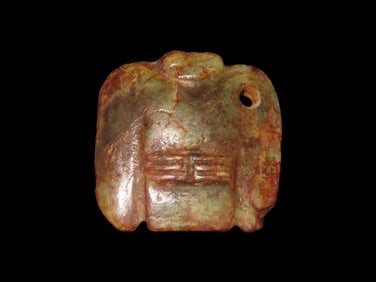 2 x 2" Old Chinese Hongshan Culture Jade Effigy Carving / Pendant