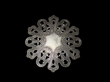 2 1/4" Diameter South American Broach Maya Style