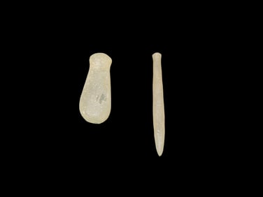 Neolithic NW Sahara Crystal Quartz Ear Nose Plugs 3500 Years Old