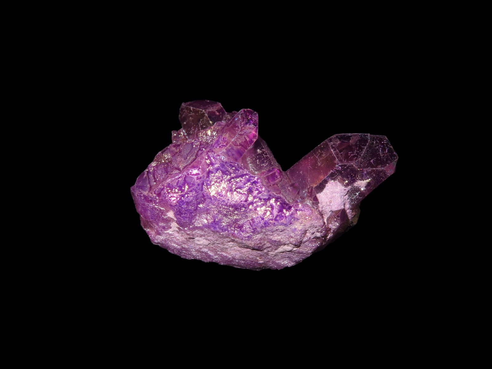 38 gram Crystal Quartz Cluster Formation Coated in Titanium Geode Specimen (1 of 4)