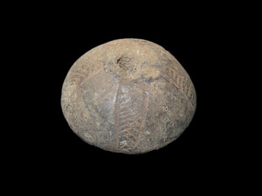 2" Large Clay Neolithic Spindle Whorl Bead Africa